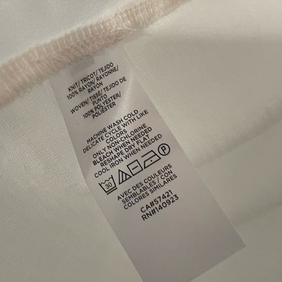 Loft | Cream Chiffon ruffle Neck Sleeveless Top - Picture 4 of 5